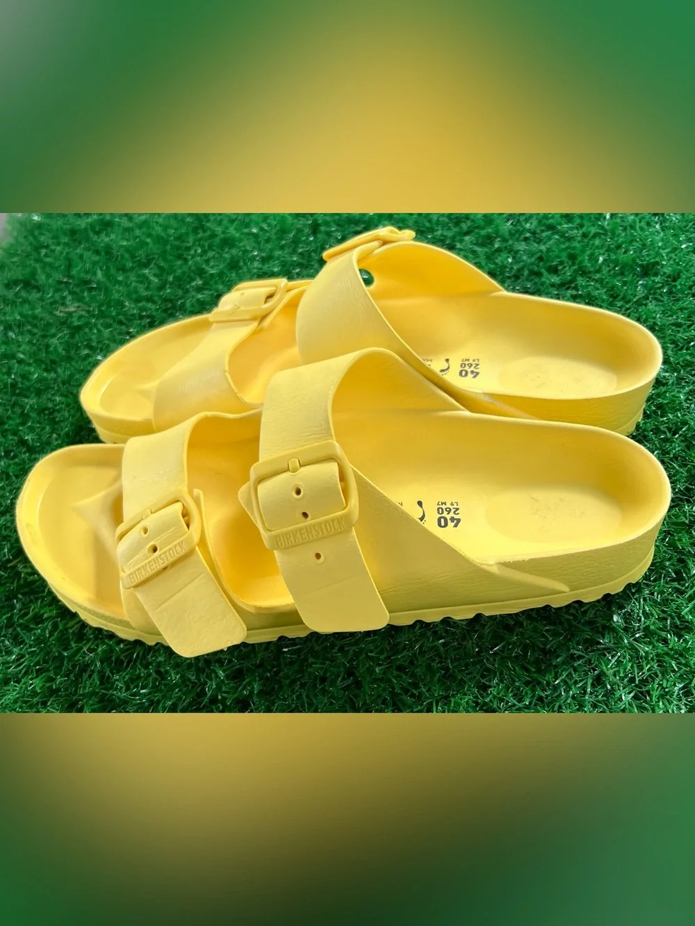 Birkenstock Arizona EVA Popcorn Yellow Sandals 40